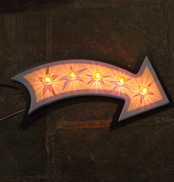 illuminated fairground arrow